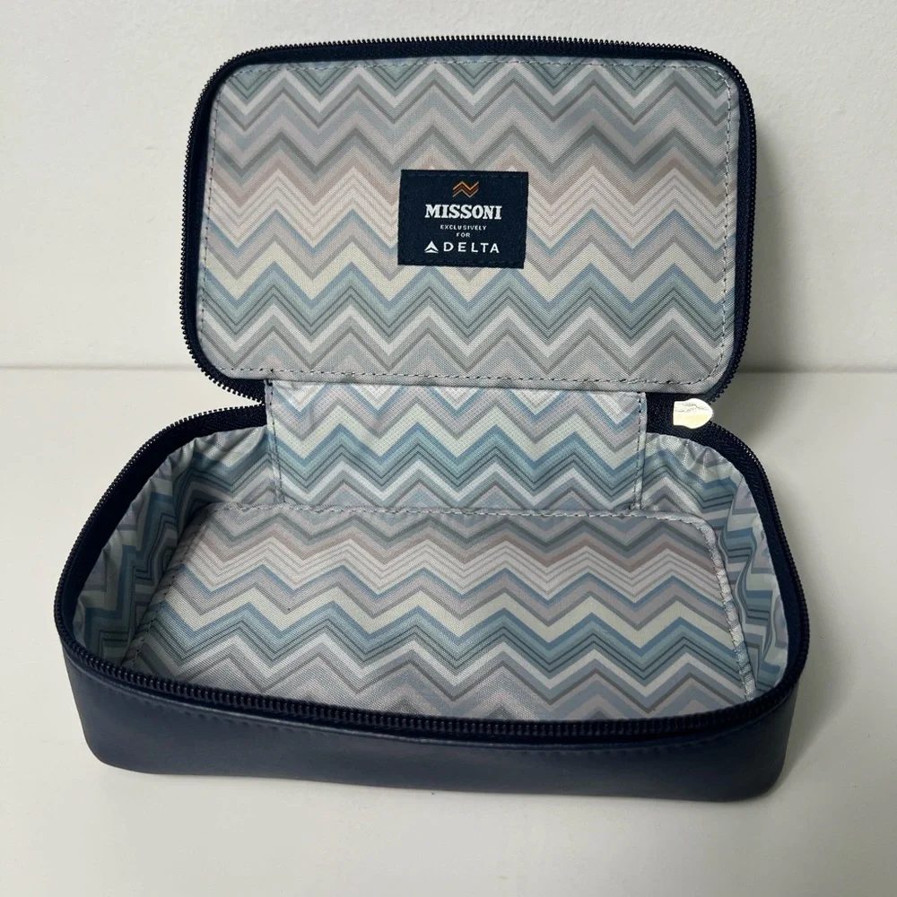Missoni X Delta One First Class Amenity Travel Cosmetic Dopp Kit Bag Case